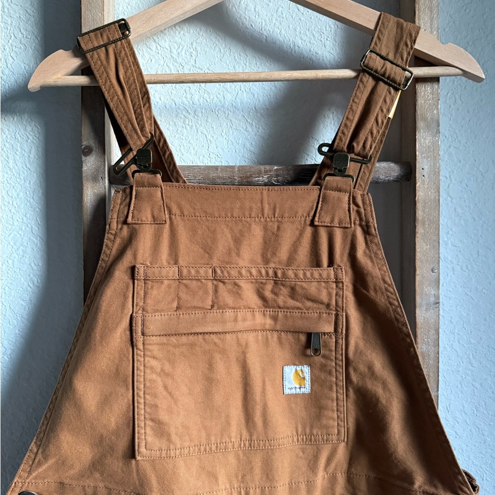 Carhartt Women's Rugged Flex Relaxed Fit Canvas Shortalls NWT Sz: Med - Picture 3 of 14
